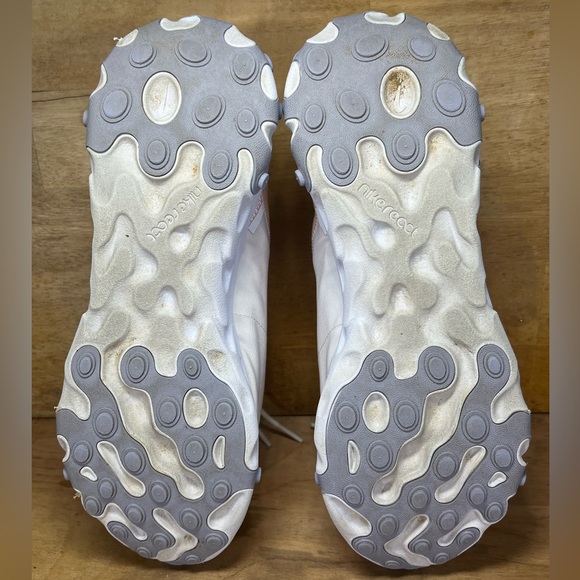 Nike React Element 55 Womens Size 9.5 Running Shoes Sneakers Peach/Cream - Picture 7 of 8